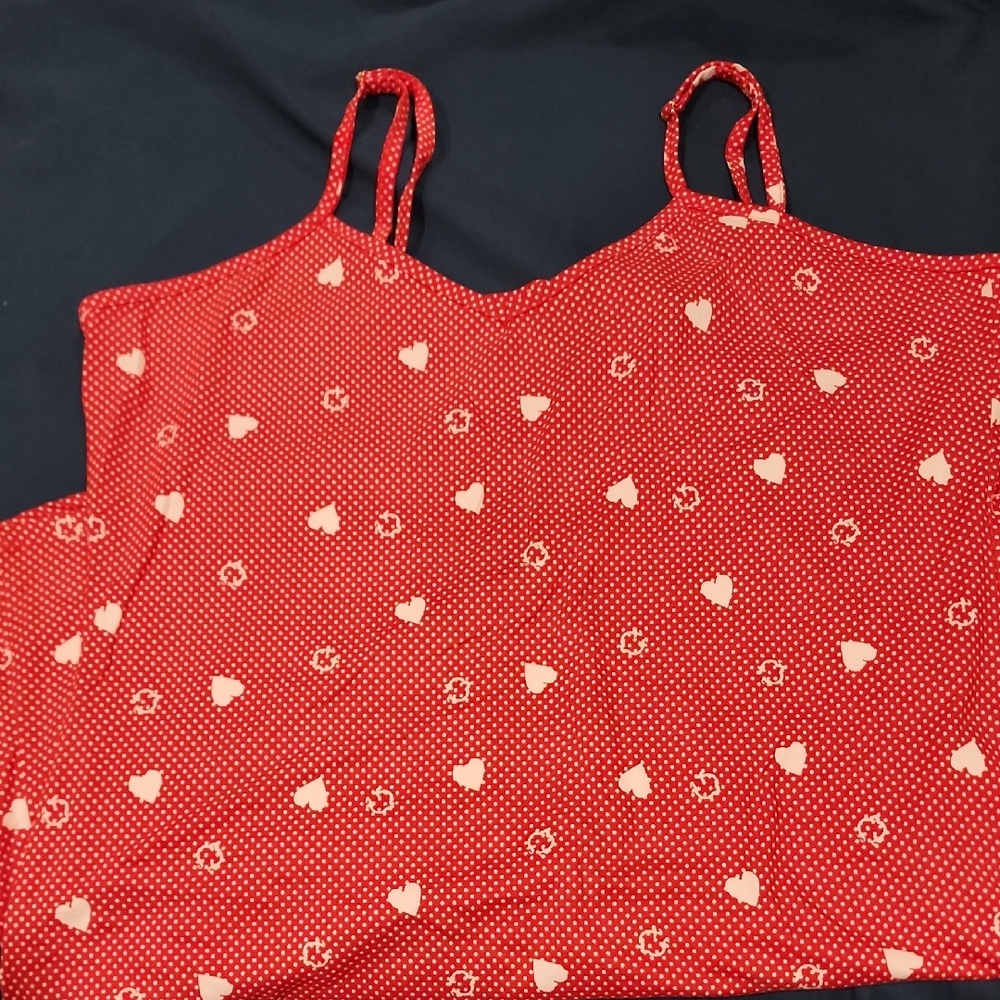 Red Heart Patterned Camisole